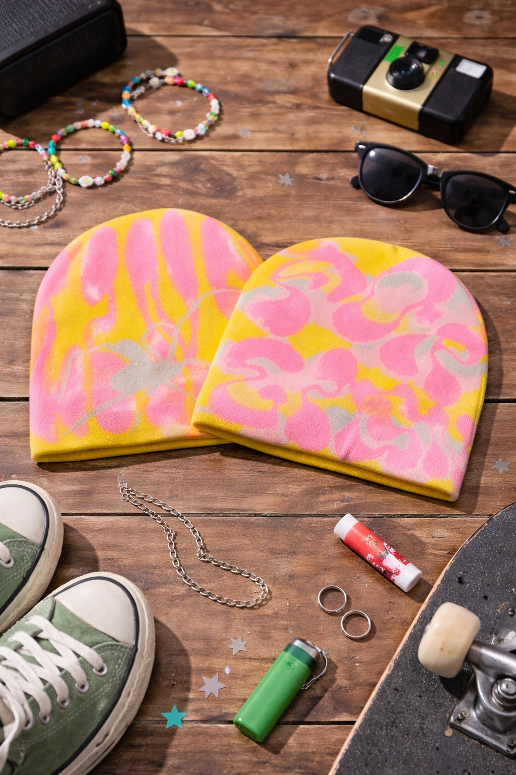 FOREIGN LINE SILK BEANIES