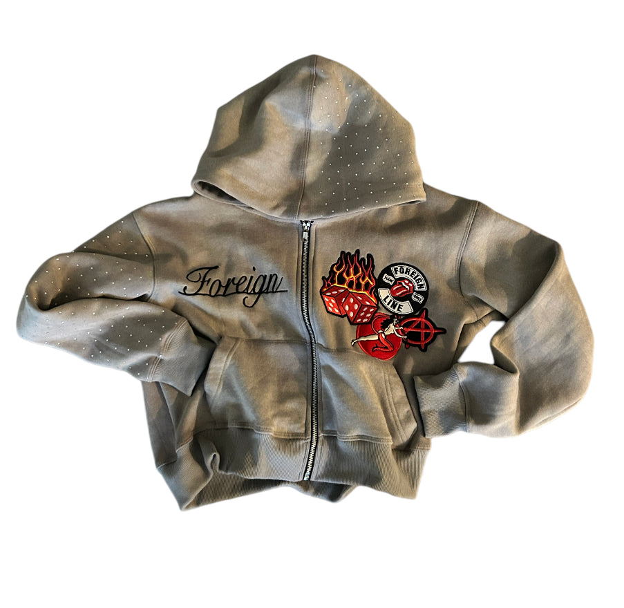 RHINESTONE HOODIES