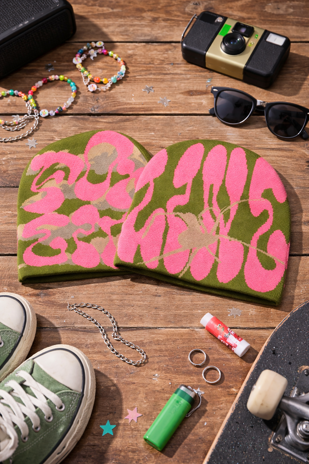 FOREIGN LINE SILK BEANIES