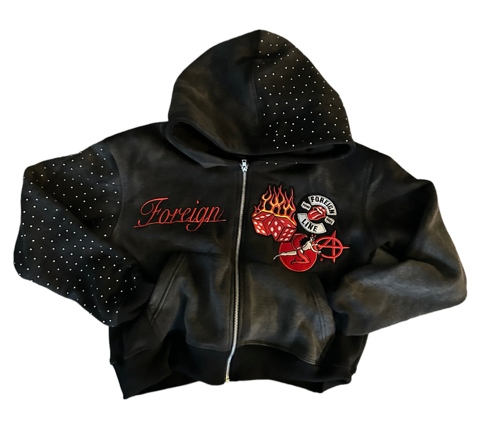 RHINESTONE HOODIES